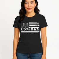 Unwoke Awake But Not Woke Womens T-Shirt