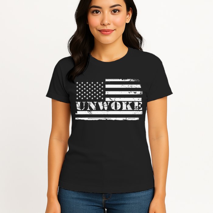 Unwoke Awake But Not Woke Womens T-Shirt