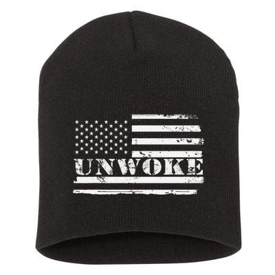 Unwoke Awake But Not Woke Short Acrylic Beanie