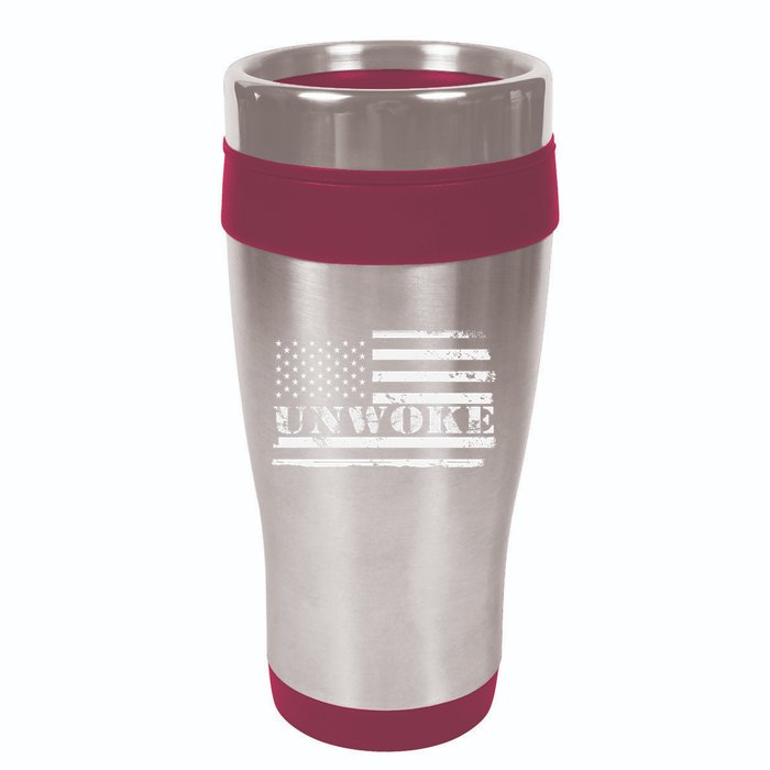 Unwoke Awake But Not Woke 16oz Travel Tumbler