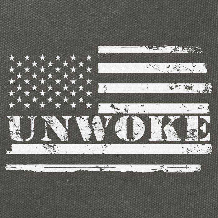 Unwoke Awake But Not Woke Cotton Canvas Backpack