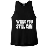 Unite Against Billionaires While You Still Can Frontback Ladies PosiCharge Tri-Blend Wicking Tank