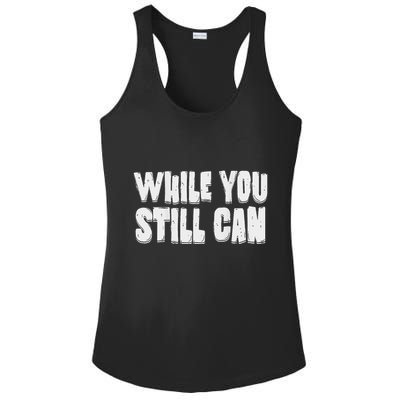 Unite Against Billionaires While You Still Can Frontback Ladies PosiCharge Competitor Racerback Tank