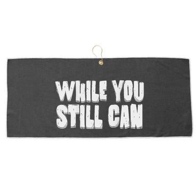 Unite Against Billionaires While You Still Can Frontback Large Microfiber Waffle Golf Towel