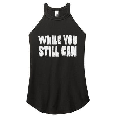 Unite Against Billionaires While You Still Can Frontback Women's Perfect Tri Rocker Tank