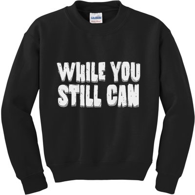 Unite Against Billionaires While You Still Can Frontback Kids Sweatshirt