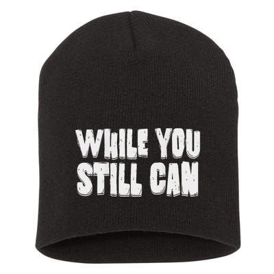 Unite Against Billionaires While You Still Can Frontback Short Acrylic Beanie