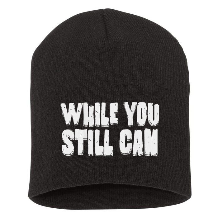 Unite Against Billionaires While You Still Can Frontback Short Acrylic Beanie
