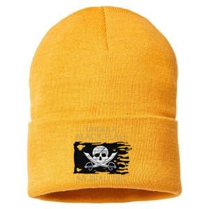 Under A Black Flag We Shall Sail Pirate Sustainable Knit Beanie