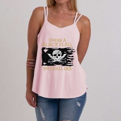 Under A Black Flag We Shall Sail Pirate Women's Strappy Tank