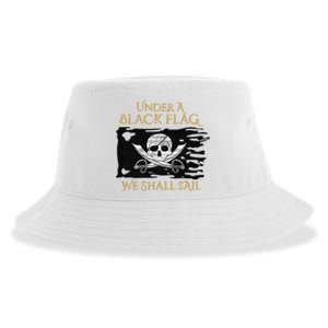 Under A Black Flag We Shall Sail Pirate Sustainable Bucket Hat