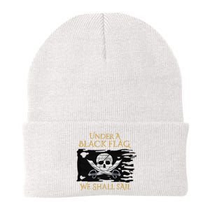 Under A Black Flag We Shall Sail Pirate Knit Cap Winter Beanie