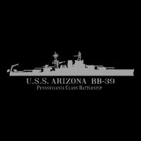 U.S.S. Arizona Bb 39 Battleship Wwii Tech Drawing Cooling Performance Crew T-Shirt