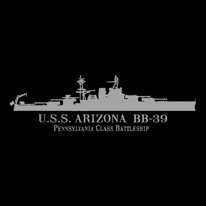 U.S.S. Arizona Bb 39 Battleship Wwii Tech Drawing Cooling Performance Crew T-Shirt