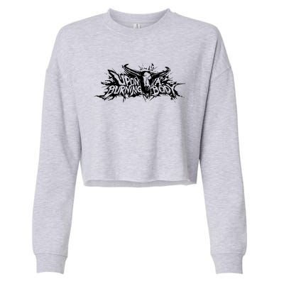 Upon A Burning Body Cropped Pullover Crew