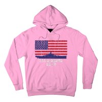 Uss Alabama Bb 60 Battleship Vintage American Flag Hoodie