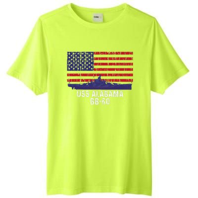 Uss Alabama Bb 60 Battleship Vintage American Flag Tall Fusion ChromaSoft Performance T-Shirt