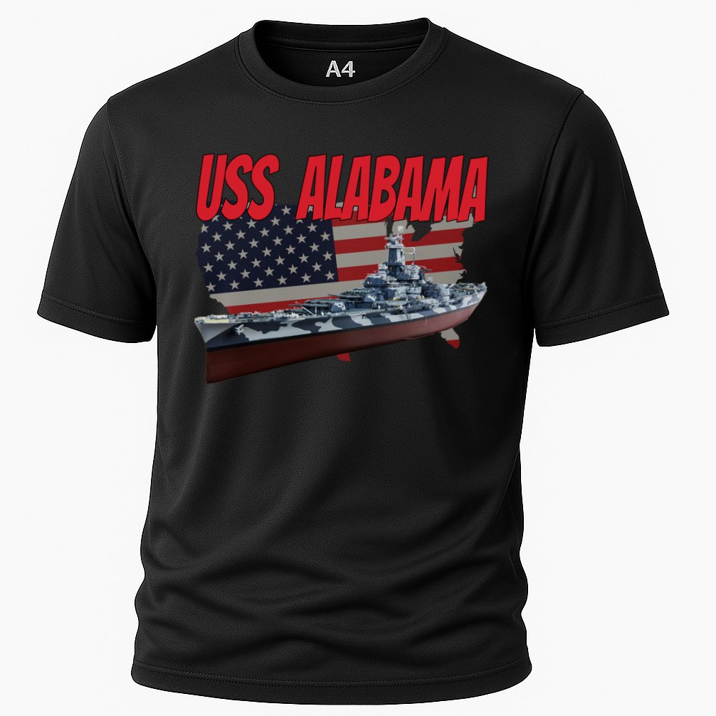 Uss Alabama Bbgift60 Ww2 And Cold War Veteran Battleship Boy Dad Gift Cooling Performance Crew T-Shirt