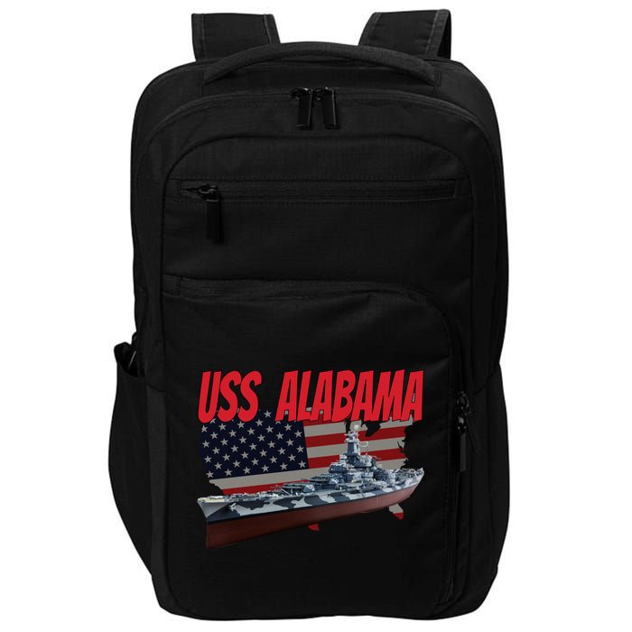Uss Alabama Bbgift60 Ww2 And Cold War Veteran Battleship Boy Dad Gift Impact Tech Backpack