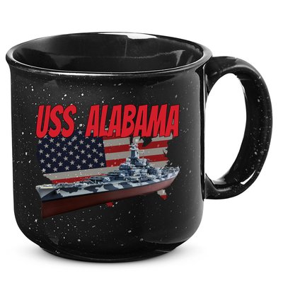 Uss Alabama Bbgift60 Ww2 And Cold War Veteran Battleship Boy Dad Gift 15oz Campfire Ceramic Mug
