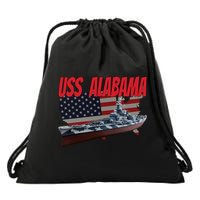 Uss Alabama Bbgift60 Ww2 And Cold War Veteran Battleship Boy Dad Gift Drawstring Bag