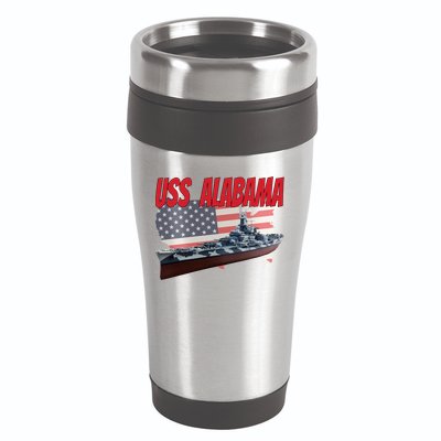 Uss Alabama Bbgift60 Ww2 And Cold War Veteran Battleship Boy Dad Gift 16oz Travel Tumbler