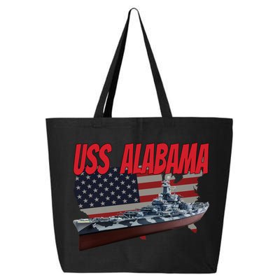Uss Alabama Bbgift60 Ww2 And Cold War Veteran Battleship Boy Dad Gift 25L Jumbo Tote