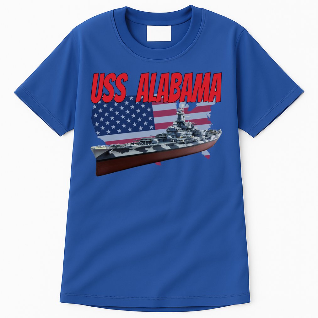 Uss Alabama Bbgift60 Ww2 And Cold War Veteran Battleship Boy Dad Gift Tall T-Shirt
