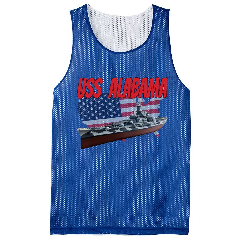Uss Alabama Bbgift60 Ww2 And Cold War Veteran Battleship Boy Dad Gift Mesh Reversible Basketball Jersey Tank