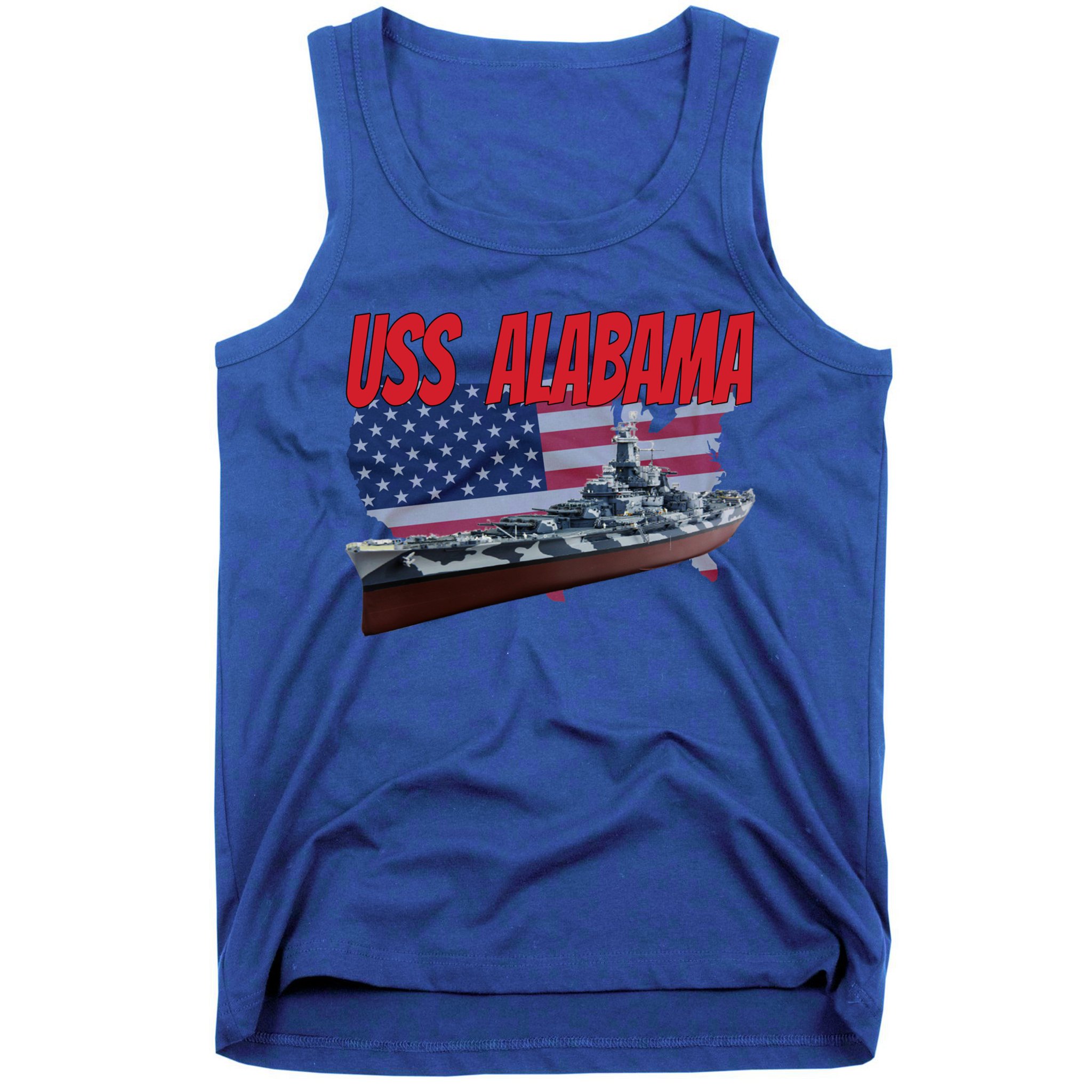 Uss Alabama Bbgift60 Ww2 And Cold War Veteran Battleship Boy Dad Gift Tank Top