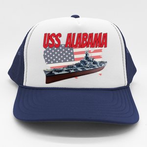 Uss Alabama Bbgift60 Ww2 And Cold War Veteran Battleship Boy Dad Gift Trucker Hat