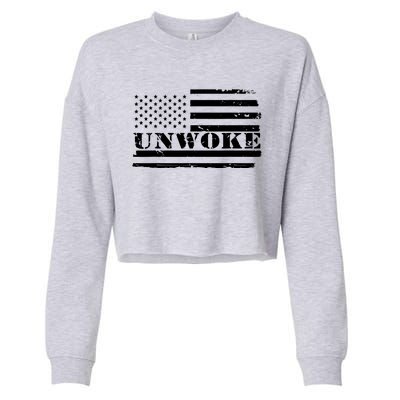 Unwoke Awake But Not Woke Cropped Pullover Crew