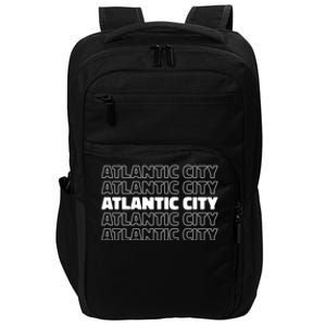 Us American City Resident Usa New Jersey Atlantic City Gift Impact Tech Backpack