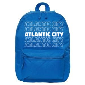 Us American City Resident Usa New Jersey Atlantic City Gift 16 in Basic Backpack