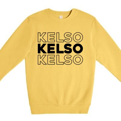 Us American City Usa Resident Washington Kelso Funny Gift Premium Crewneck Sweatshirt