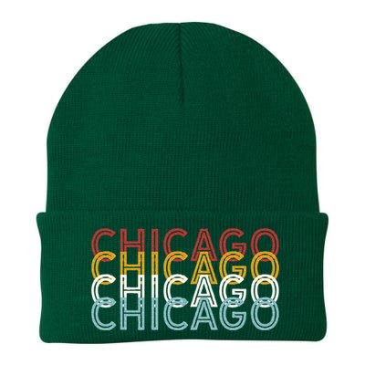 Us American City 70S Retro Usa Vintage Chicago Knit Cap Winter Beanie