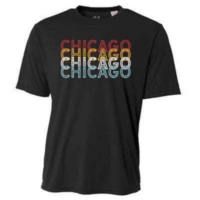 Us American City 70S Retro Usa Vintage Chicago Cooling Performance Crew T-Shirt