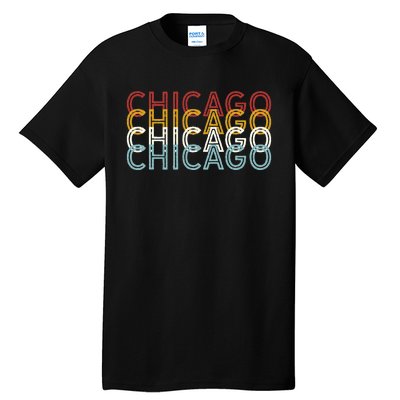 Us American City 70S Retro Usa Vintage Chicago Tall T-Shirt