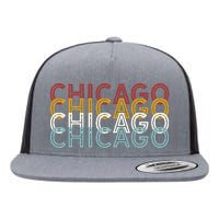 Us American City 70S Retro Usa Vintage Chicago Flat Bill Trucker Hat