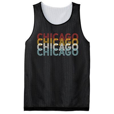 Us American City 70S Retro Usa Vintage Chicago Mesh Reversible Basketball Jersey Tank