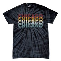 Us American City 70S Retro Usa Vintage Chicago Tie-Dye T-Shirt