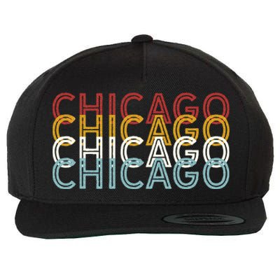 Us American City 70S Retro Usa Vintage Chicago Wool Snapback Cap