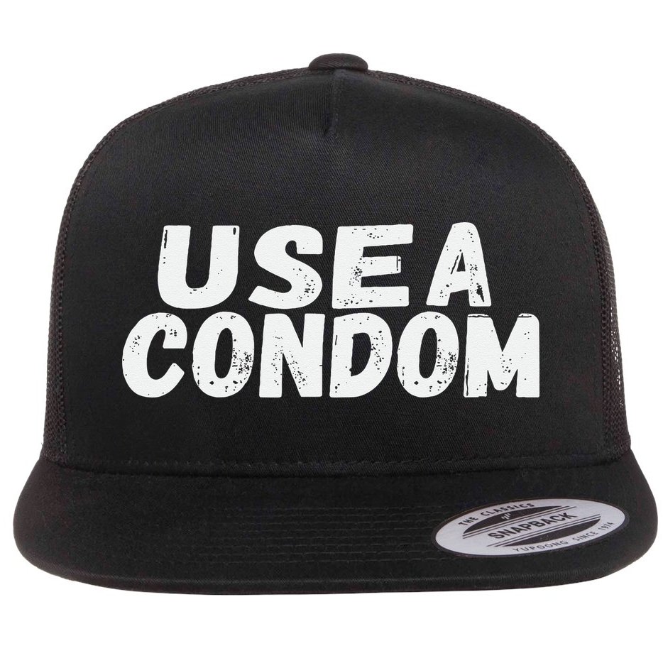 Use A Condom Flat Bill Trucker Hat