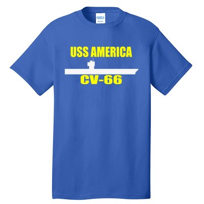 Uss America Cvgift66 Aircraft Carrier Sailor Veterans Day Gift Tall T-Shirt