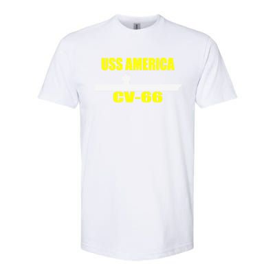 Uss America Cvgift66 Aircraft Carrier Sailor Veterans Day Gift Softstyle CVC T-Shirt