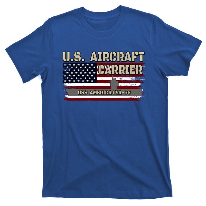 Uss America Cvagift66 Aircraft Carrier Veterans Day Fathers Day Gift T-Shirt