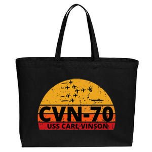 US Aircraft Carrier CVN-70 USS Carl Vinson Cotton Canvas Jumbo Tote