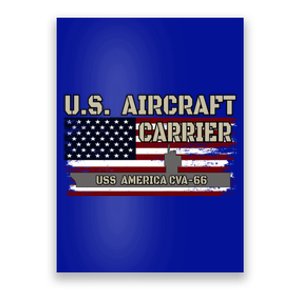 Uss America Cvagift66 Aircraft Carrier Veterans Day Fathers Day Gift Poster