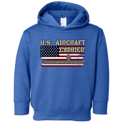 Uss America Cvagift66 Aircraft Carrier Veterans Day Fathers Day Gift Toddler Hoodie