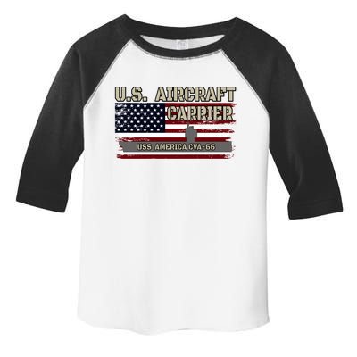 Uss America Cvagift66 Aircraft Carrier Veterans Day Fathers Day Gift Toddler Fine Jersey T-Shirt